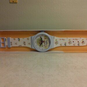 Winnie the Pooh Oversized Wall Clock Baby Blue& White Original Package